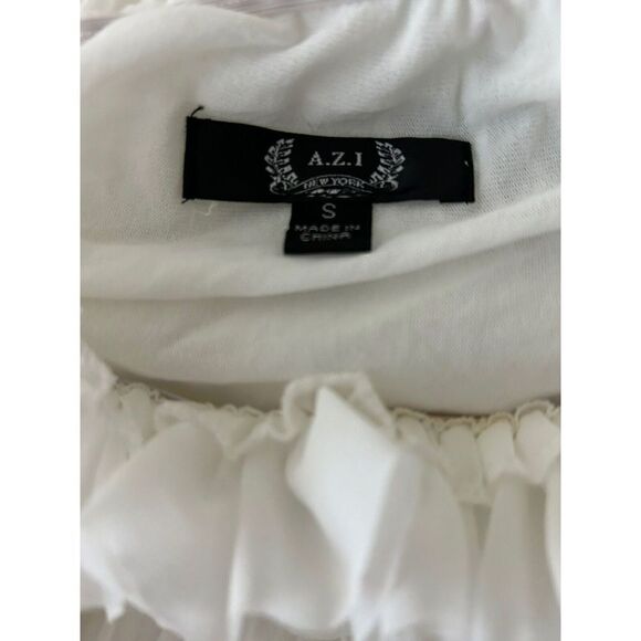 A.Z.I. New York Shoulder ruffle spaghetti strap blouse M - Picture 5 of 5
